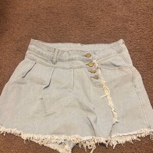 Light Blue Denim Women Skorts